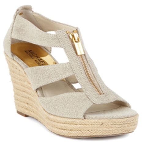 michael kors wedge sandals macy'|michael kors denim wedges.